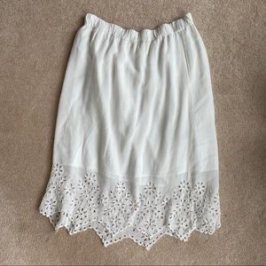 white midi skirt from Zara size M